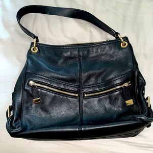 MICHAEL KORS black leather purse